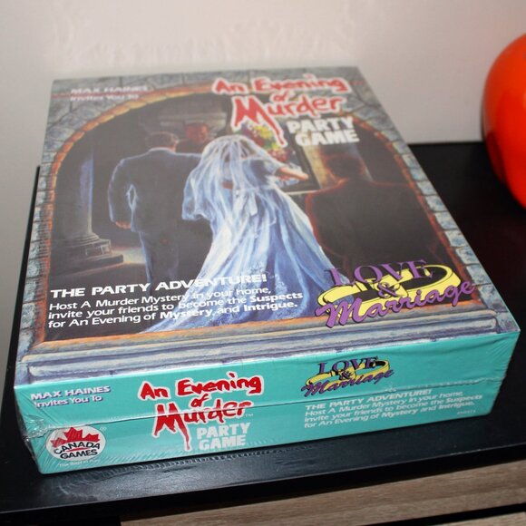 3/$88❤️vintage 1992 MAX HAINES AN EVENING OF MURDER party game Love & Marriage - Picture 2 of 8
